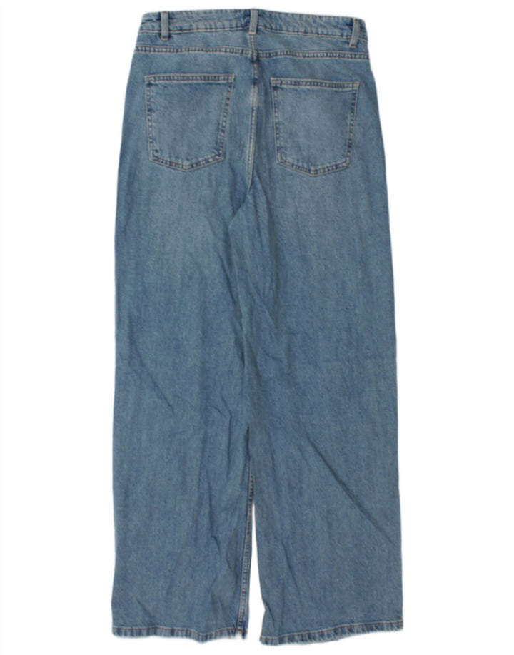 Jeans a gamba larga da donna Marks & Spencer UK 12 medio W30 L30 blu