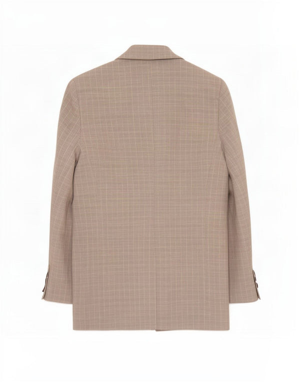 Giacca blazer doppiopetto da donna Topshop UK 12 grigio medio a righe