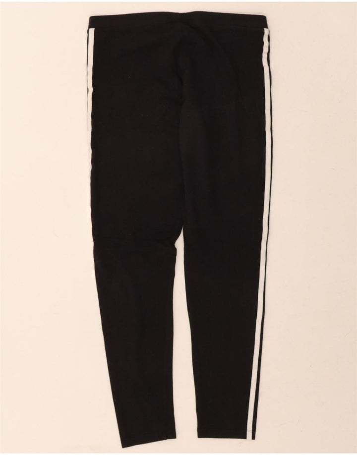 ADIDAS Womens Leggings UK 14 Medium Black Cotton Vintage Adidas and Second-Hand Adidas from Messina Hembry 