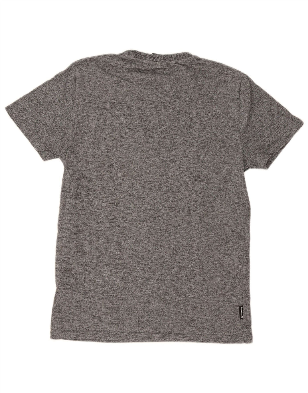 T-shirt grafica regolare da uomo Superdry Top in cotone chiazzato grigio medio