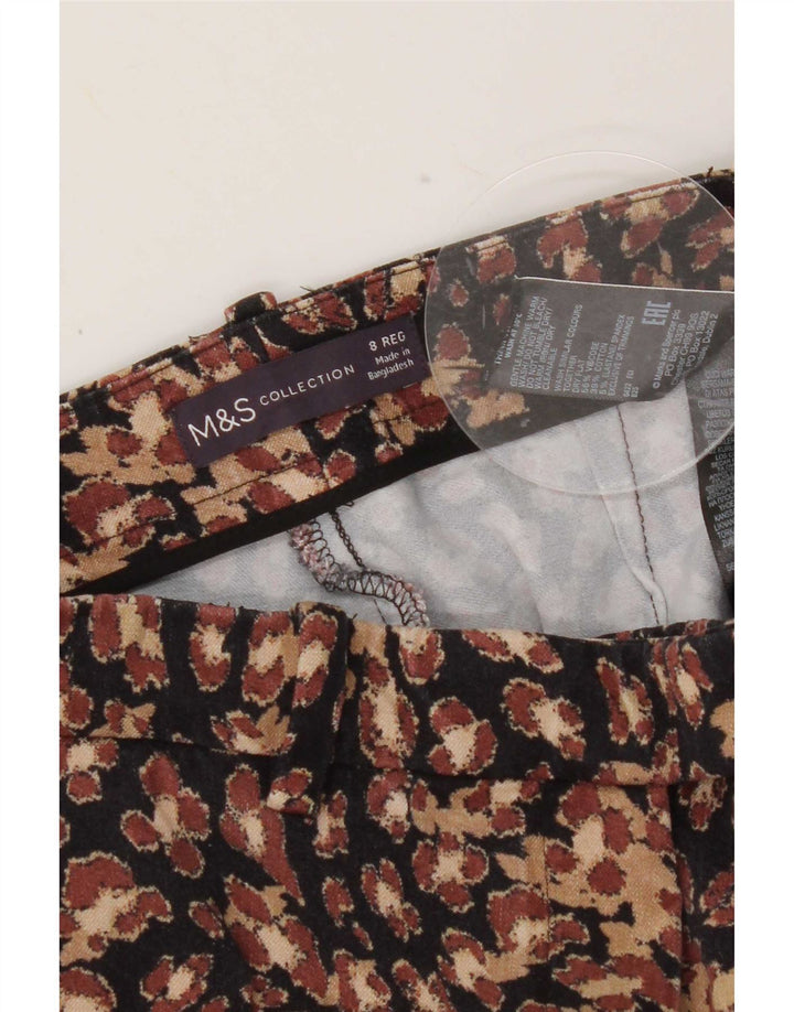 Pantaloni casual da donna Marks & Spencer con motivo astratto UK 8 piccoli W26 L25