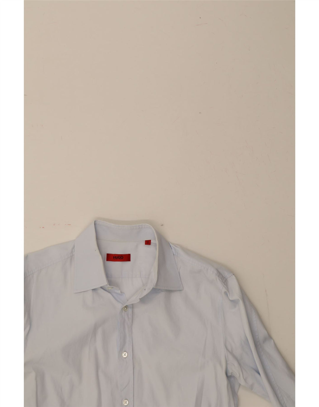 HUGO BOSS Mens Shirt Small Blue Cotton Vintage Hugo Boss and Second-Hand Hugo Boss from Messina Hembry 