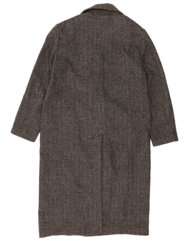 Cappotto doppiopetto oversize da donna Zara UK 10 piccolo grigio a spina di pesce