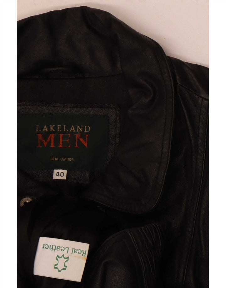 Giacca in pelle da uomo Lakeland UK 40 grande nera