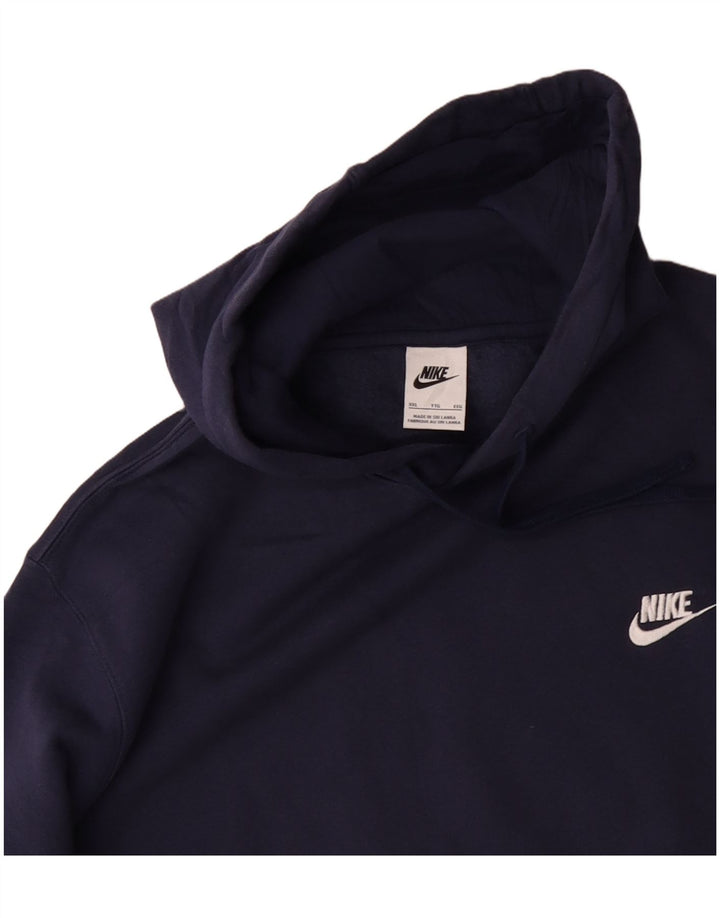 Felpa con cappuccio da uomo NIKE 2XL cotone blu navy