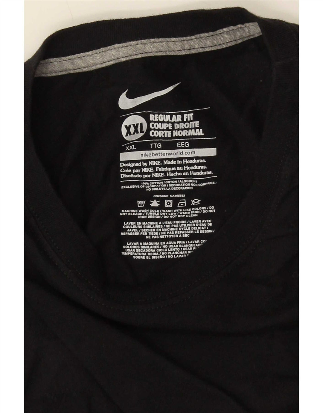T-shirt Nike da uomo con vestibilità regolare, 2XL, cotone nero