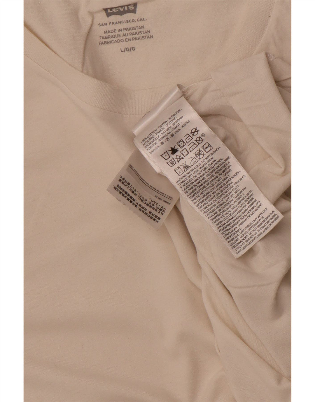 T-shirt da uomo Levi's Top Large in cotone bianco