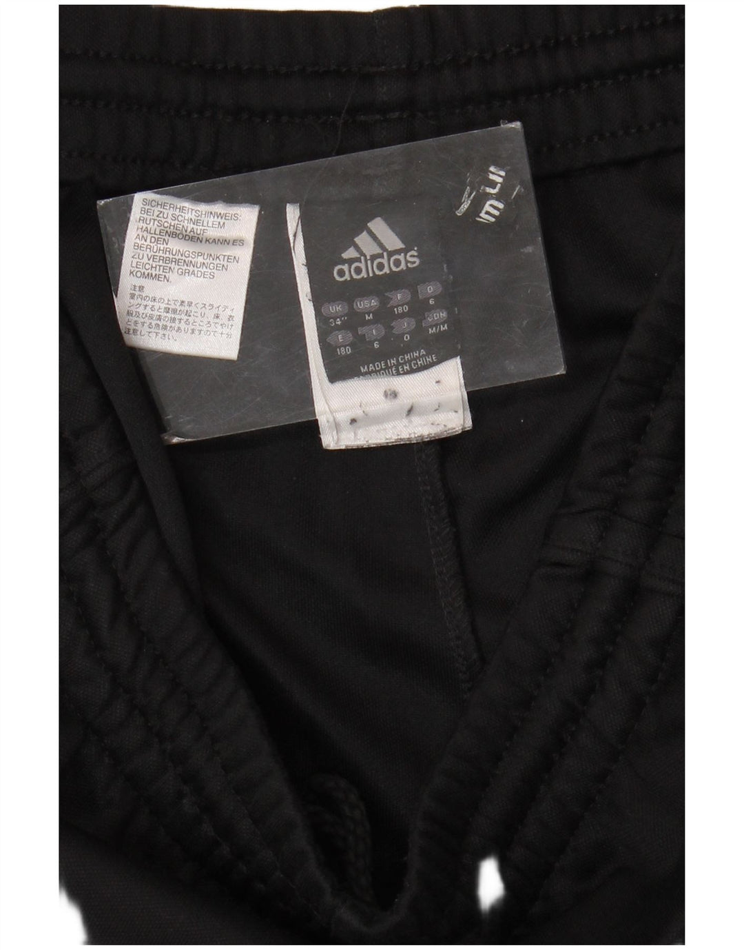 Pantaloni da tuta ADIDAS Climalite da uomo, grandi, in poliestere color block nero