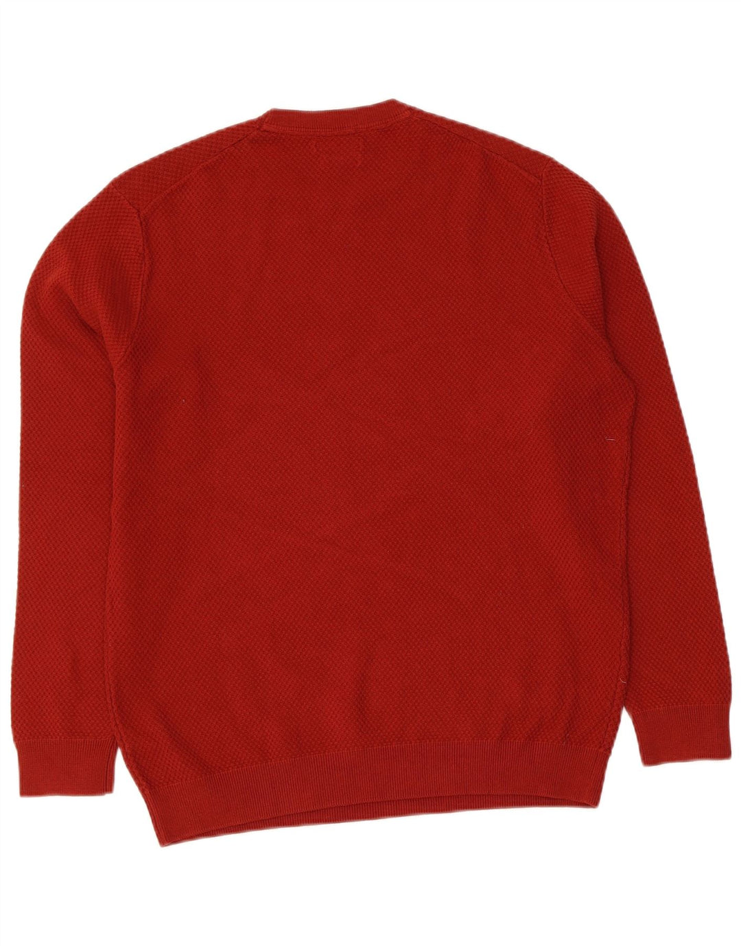 Maglione maglione girocollo da uomo Massimo Dutti in cotone bordeaux medio