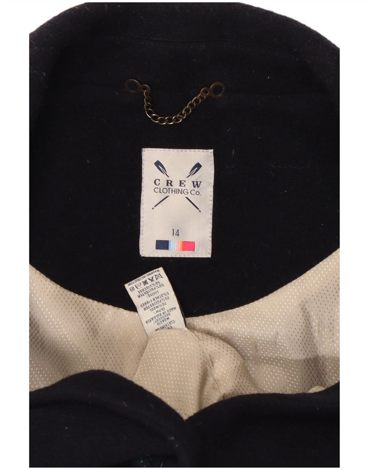 CREW CLOTHING Soprabito da donna UK 14 Large Blu Navy Lana