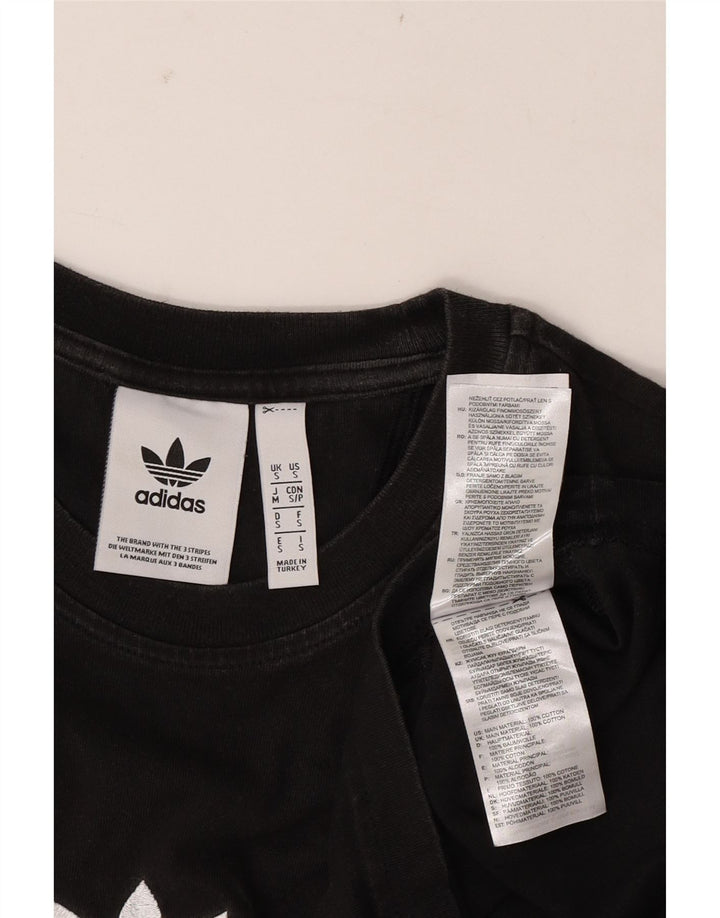 T-shirt Adidas da uomo Top Small in cotone nero