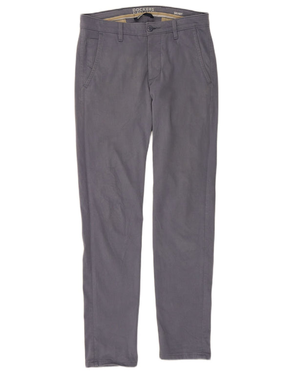 DOCKERS Pantaloni chino skinny da uomo W29 L32 cotone blu