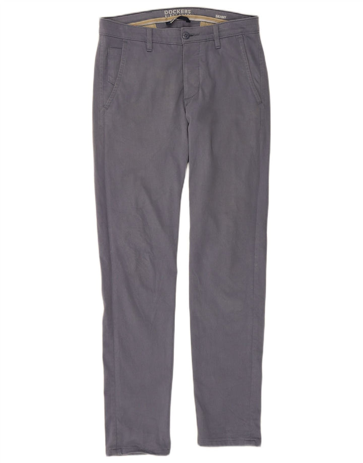 DOCKERS Pantaloni chino skinny da uomo W29 L32 cotone blu