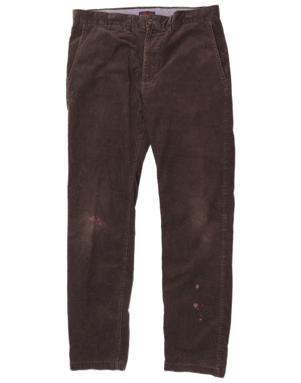 Pantaloni dritti in velluto a coste Marks & Spencer da uomo blu Harbour W36 L33 grigi