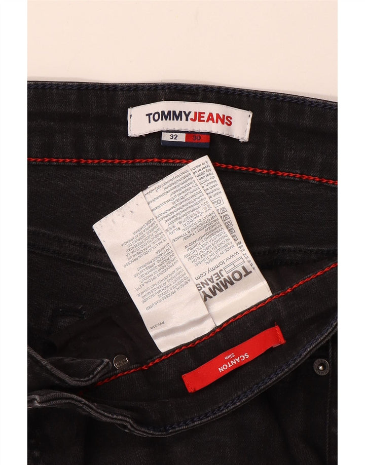Tommy Hilfiger Uomo Scanton Slim Jeans W32 L30 Cotone Grigio