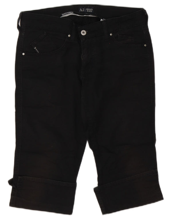 Jeans Capri da donna Armani W29 cotone nero medio