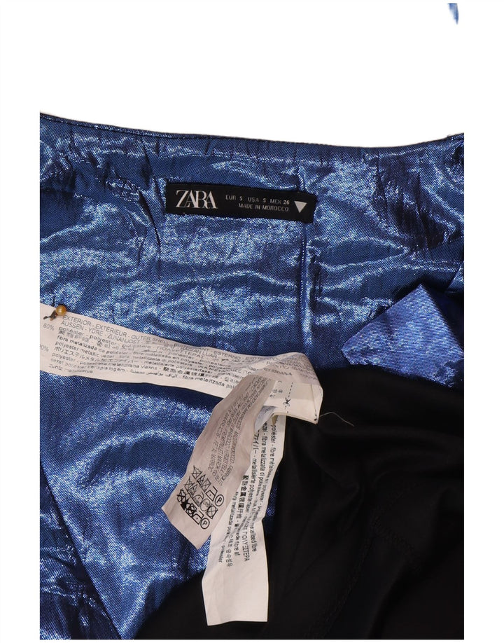Abito a trapezio da donna Zara UK 8 piccolo poliestere blu