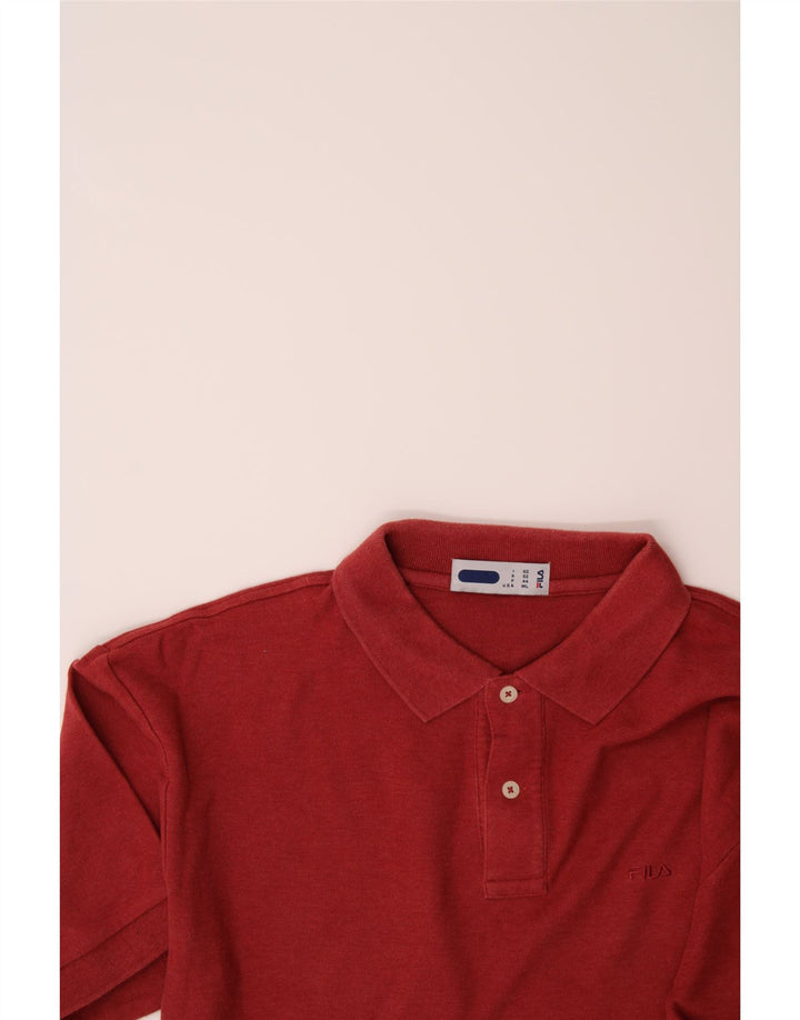 FILA Mens Polo Shirt IT 52 Large Red Cotton Vintage Fila and Second-Hand Fila from Messina Hembry 