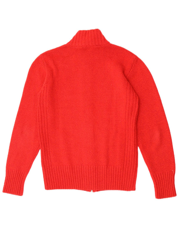 Maglione cardigan grafico da donna Datch UK 14 Poliestere rosso medio