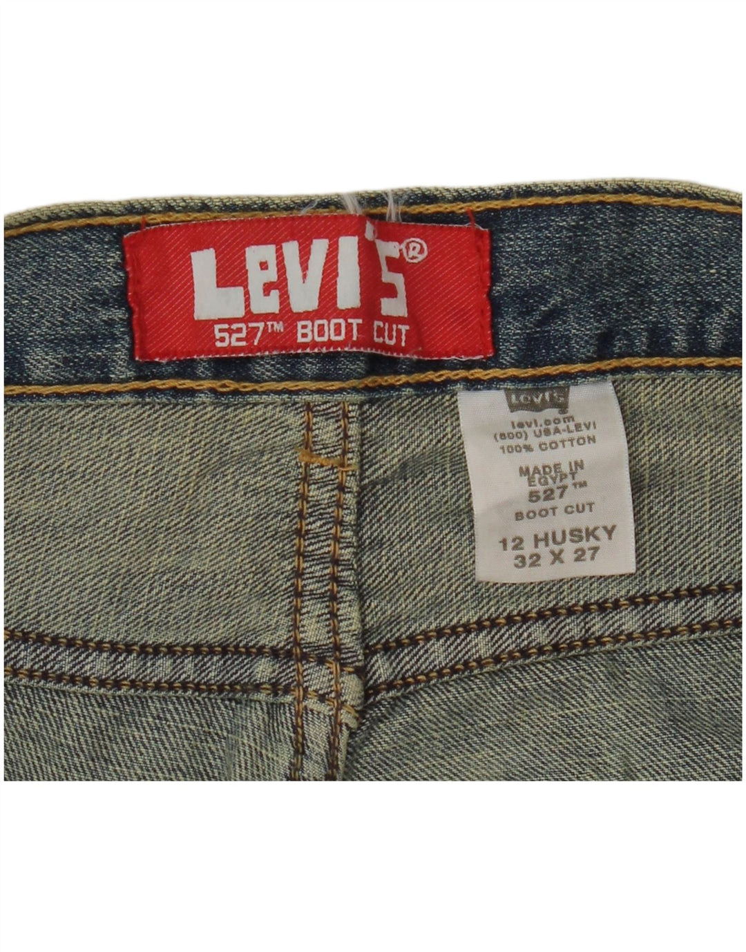 Jeans LEVI'S Husky Bootcut da ragazzo 11-12 anni W32 L27 Cotone blu