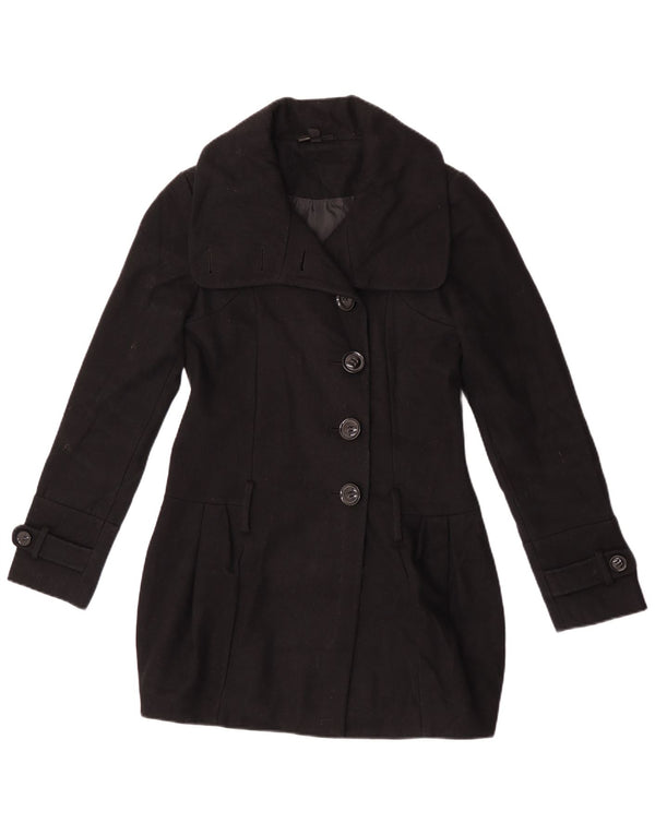 Soprabito da donna Topshop UK 8 piccolo in lana nera
