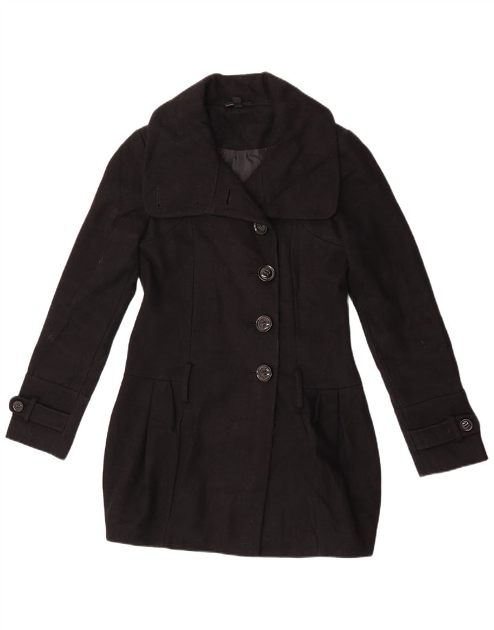 Soprabito da donna Topshop UK 8 piccolo in lana nera