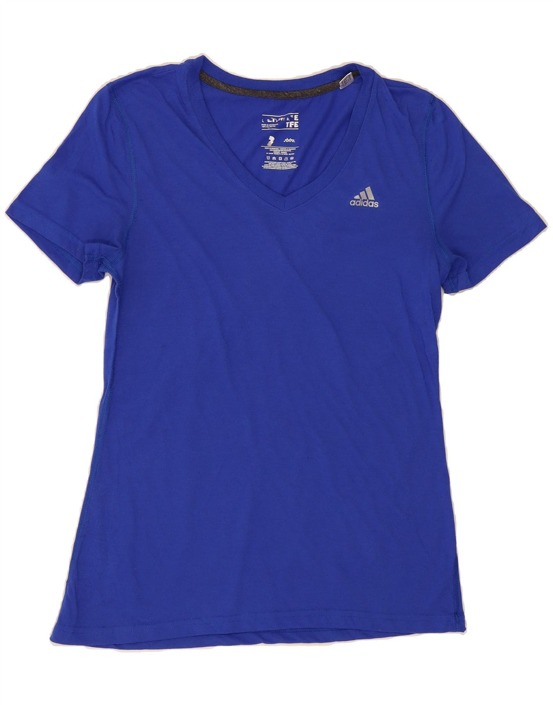 ADIDAS Womens Climalite T-Shirt Top UK 10 Small Blue Vintage Adidas and Second-Hand Adidas from Messina Hembry 