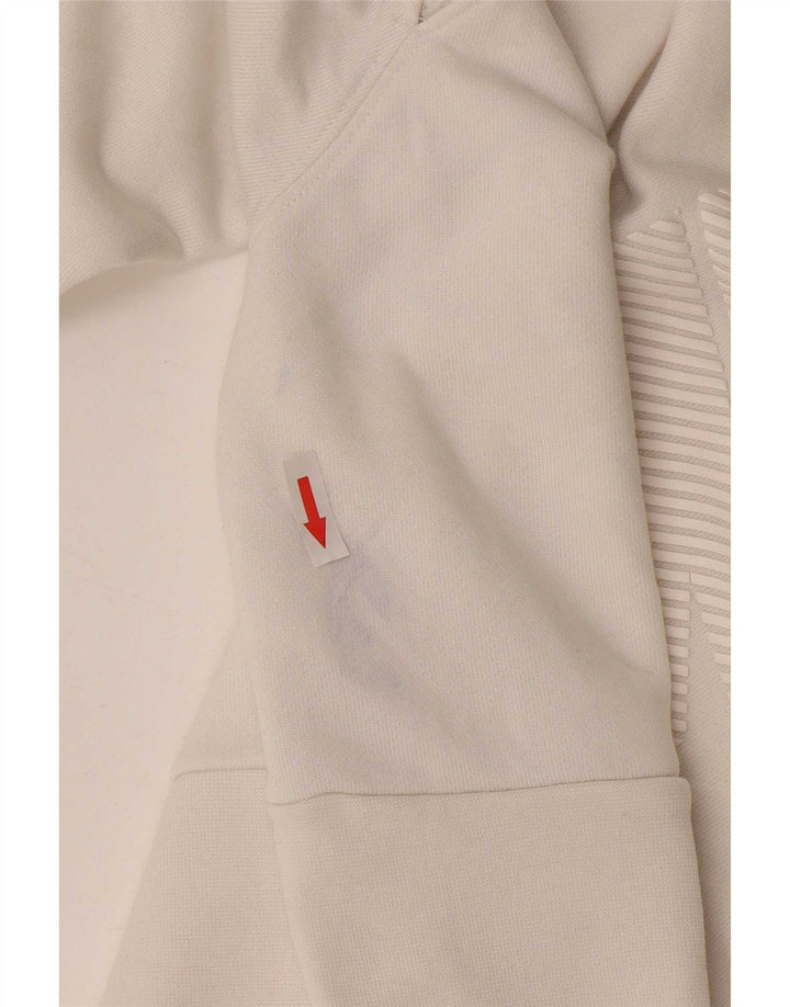 Felpa corta da donna Nike UK 14 poliestere bianco medio
