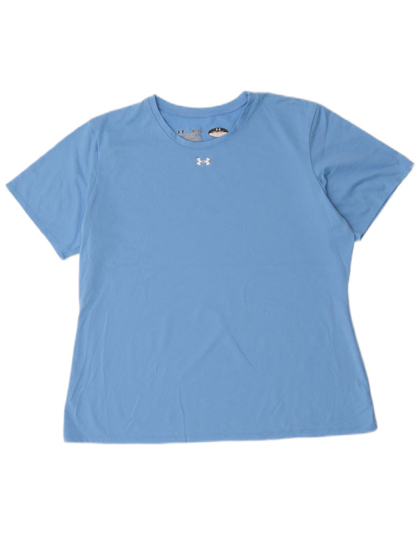 T-shirt Heat Gear da donna UNDER ARMOUR UK 18 XL poliestere blu