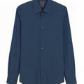 Camicia slim fit da uomo Calvin Klein in cotone blu medio