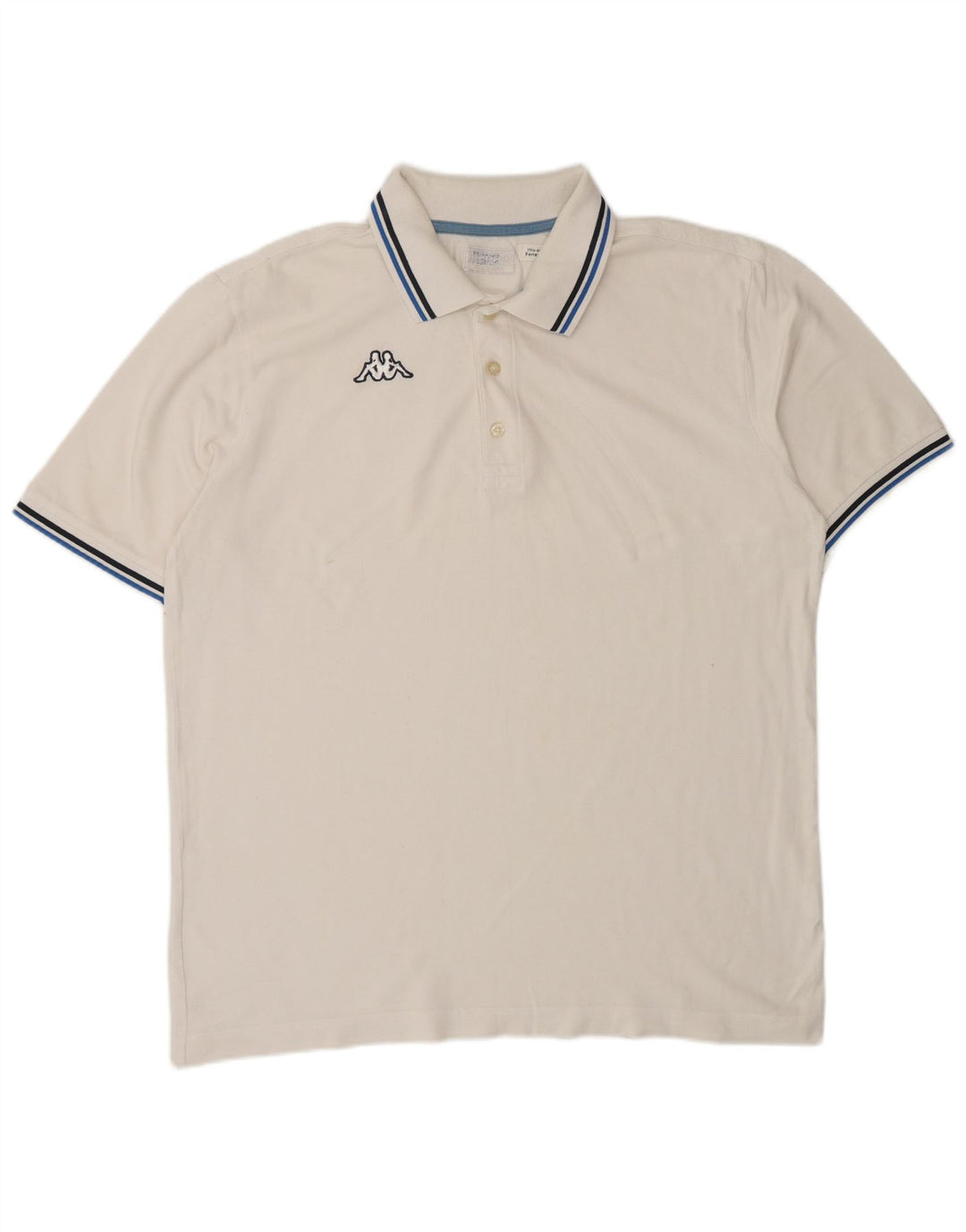 KAPPA Mens Polo Shirt XL White Cotton