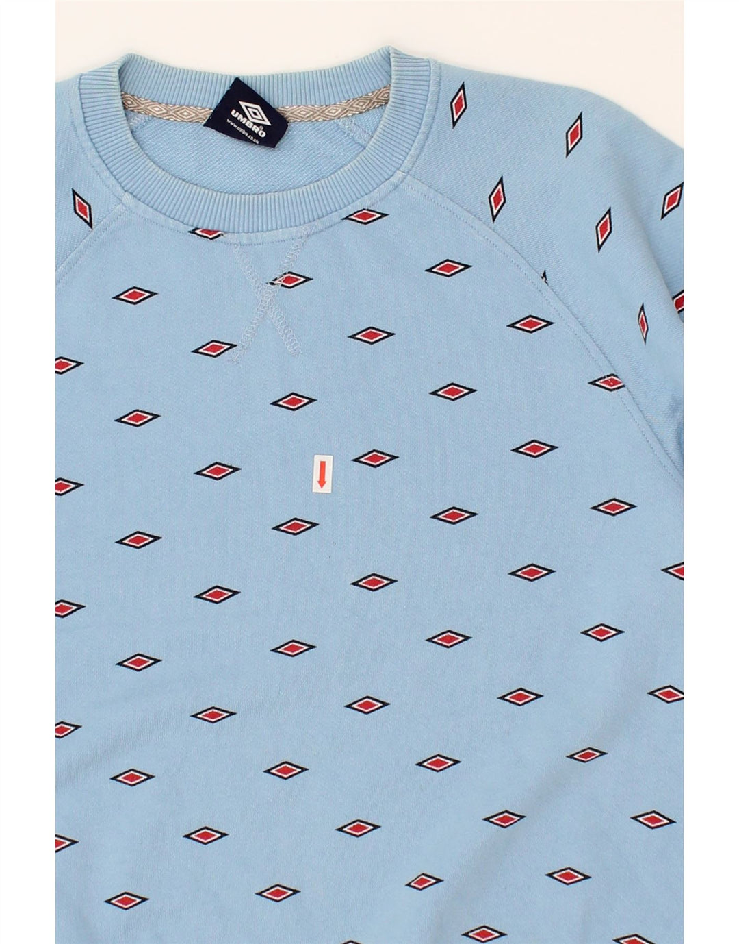 UMBRO Womens Graphic Sweatshirt Jumper UK 14 Medium Blue Cotton Vintage Umbro and Second-Hand Umbro from Messina Hembry 