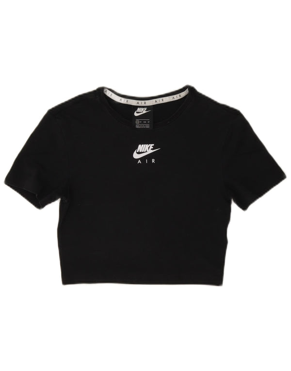 T-shirt grafica corta da donna Nike UK 6 XS nera