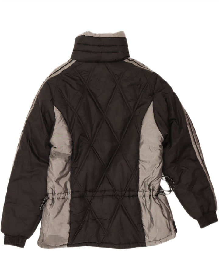 VINTAGE Mens Padded Jacket UK 40 Large Black Colourblock