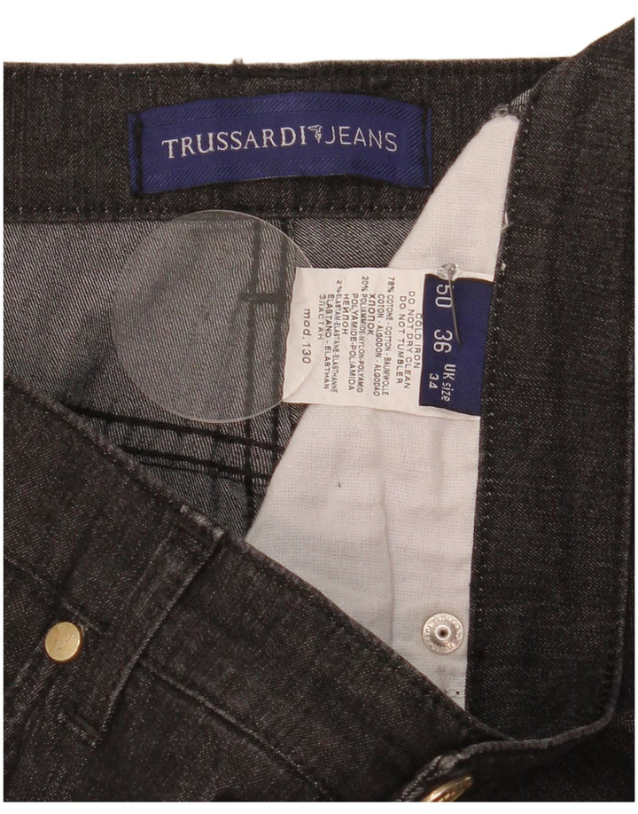 Jeans Trussardi Donna Bootcut W34 L29 Cotone Nero