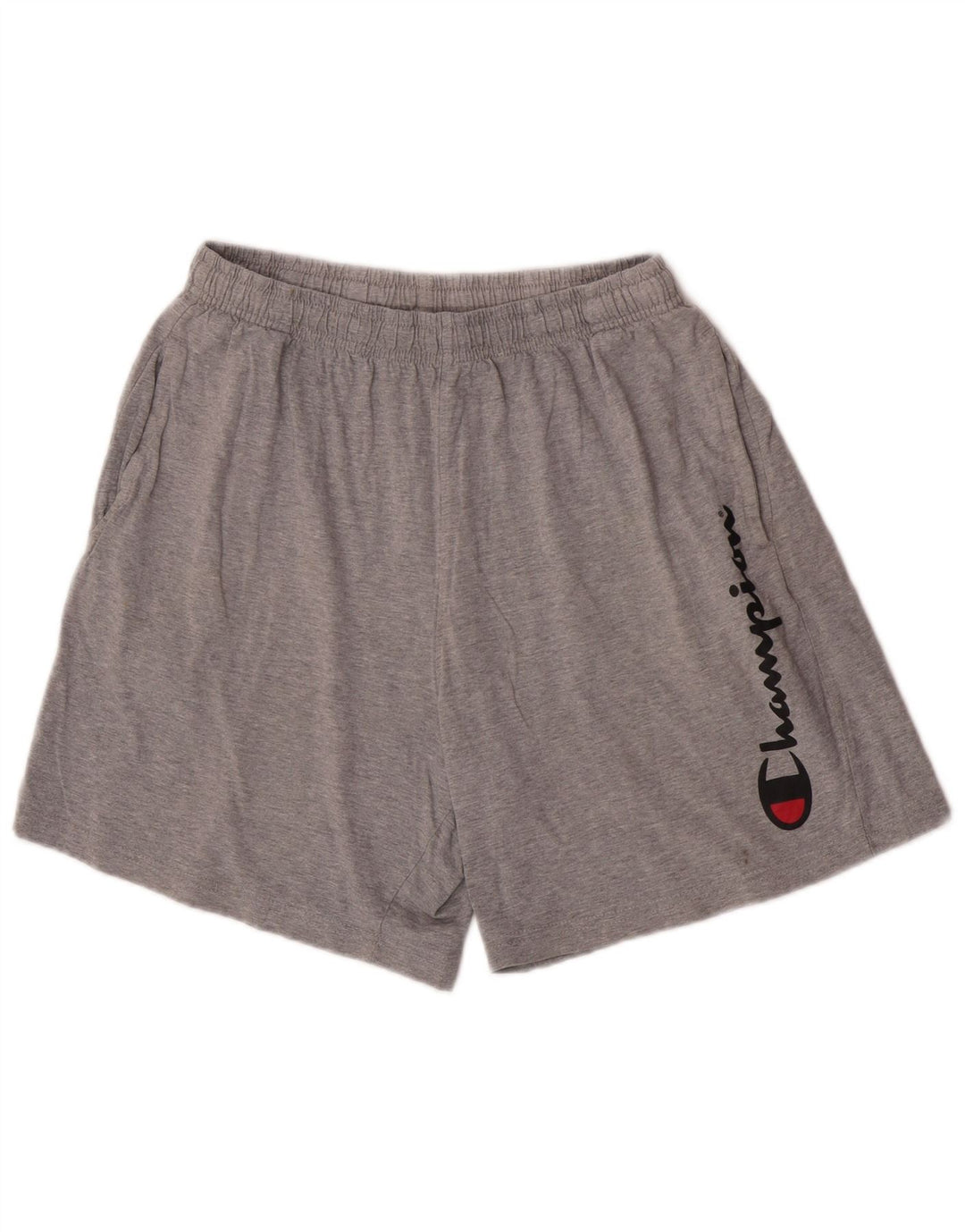 Pantaloncini sportivi regolari con grafica da uomo Champion piccoli in cotone grigio