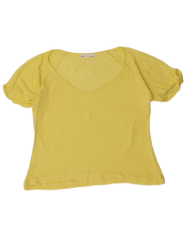 T-shirt Zara da donna Top UK 12 giallo medio