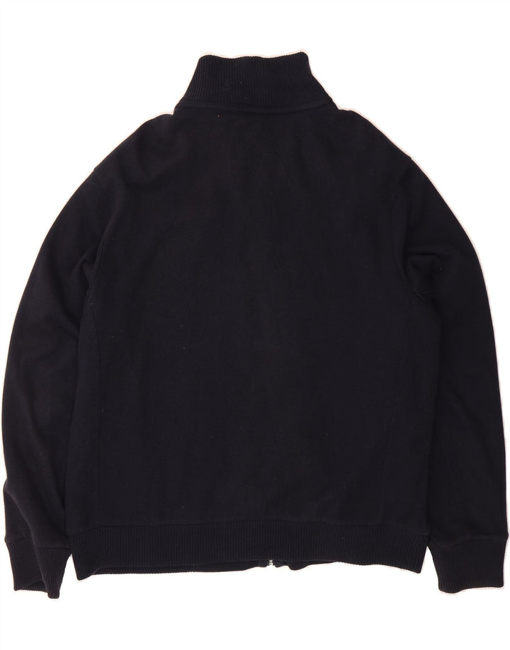 MARKS & SPENCER Mens Bomber Jacket UK 42 XL Navy Blue Cotton Vintage Marks & Spencer and Second-Hand Marks & Spencer from Messina Hembry 