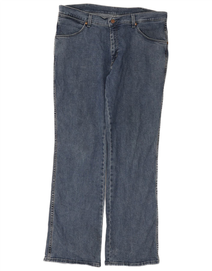 Jeans dritti Alaska da uomo Wrangler W36 L32 cotone blu