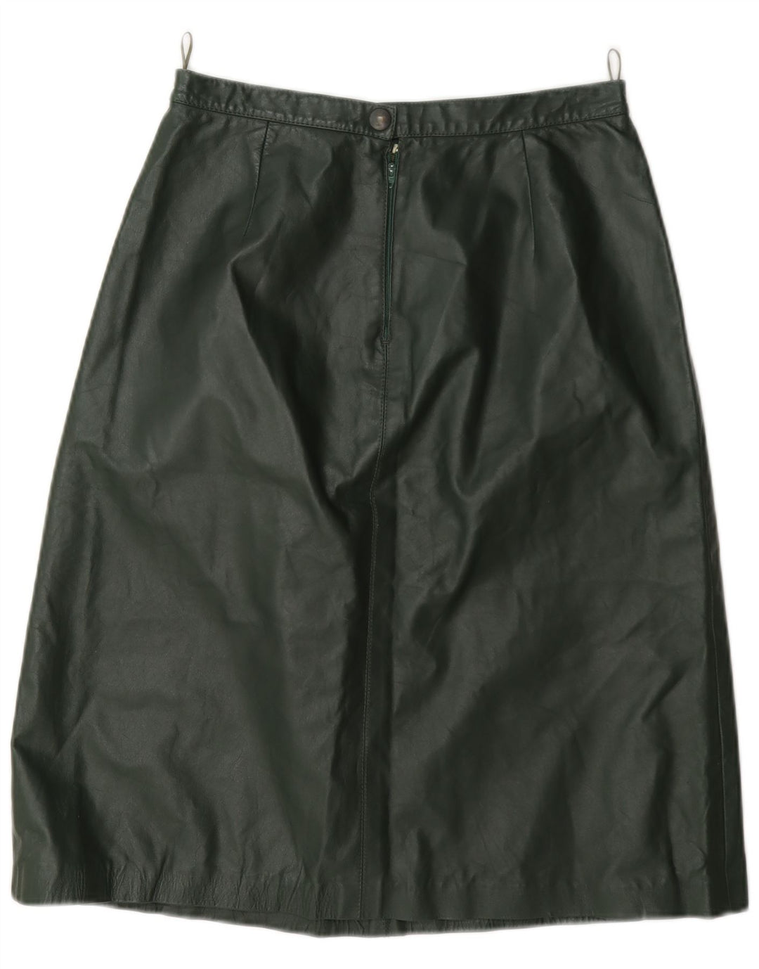 Gonna in pelle vintage da donna media W28 verde