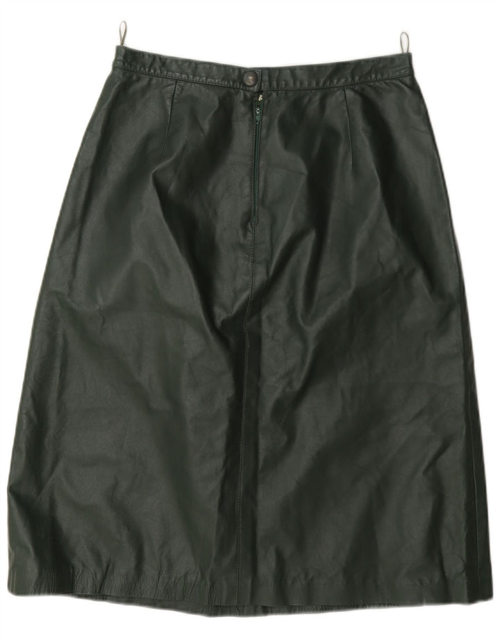 Gonna in pelle vintage da donna media W28 verde