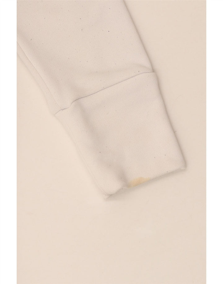 Giacca da tuta da donna Adidas UK 12 poliestere bianco medio