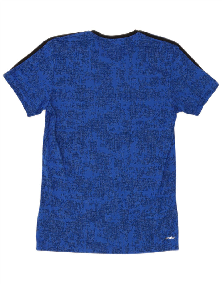 T-shirt ADIDAS da uomo Climalite Top in poliestere mimetico blu medio