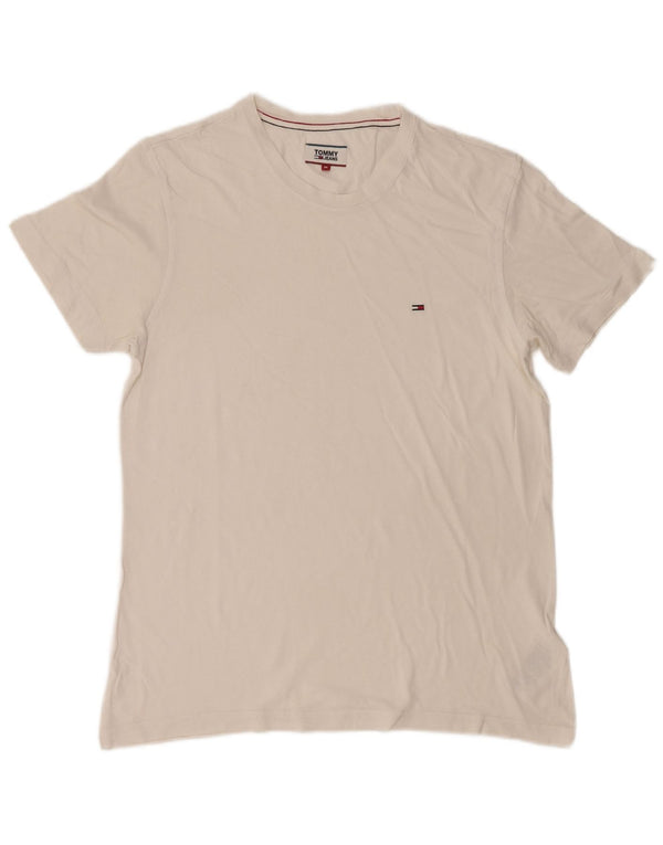 Tommy Hilfiger Mens T-Shirt Top Medium White Cotton