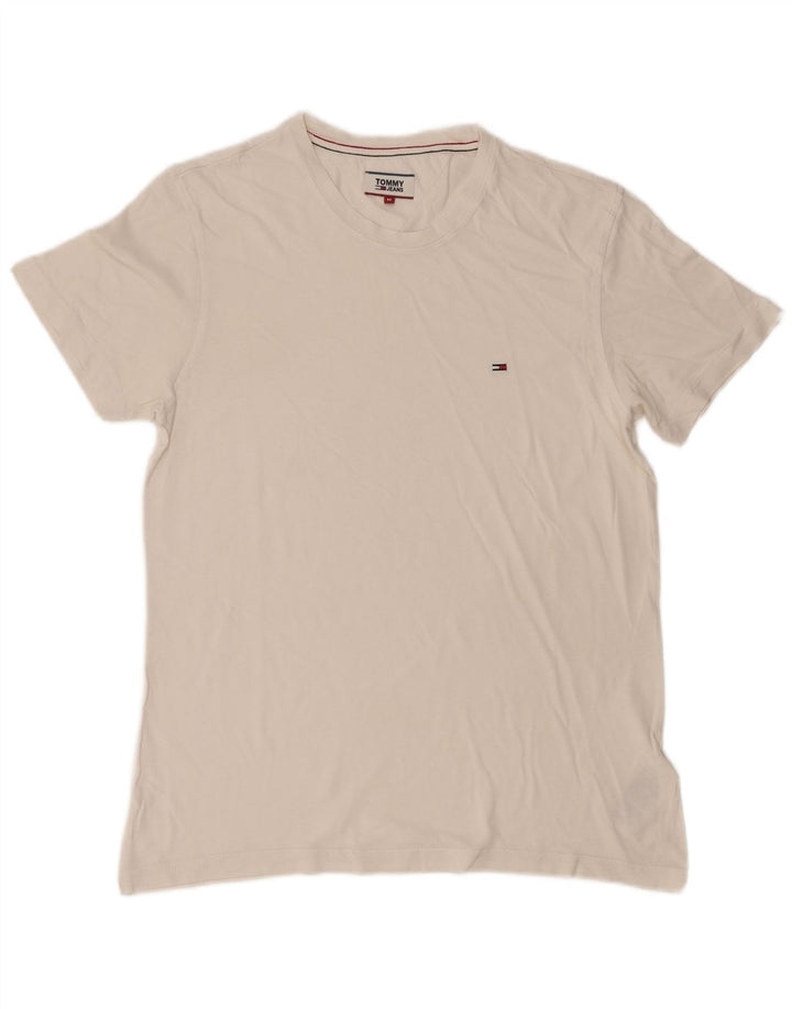 T-shirt da uomo Tommy Hilfiger Top in cotone bianco medio
