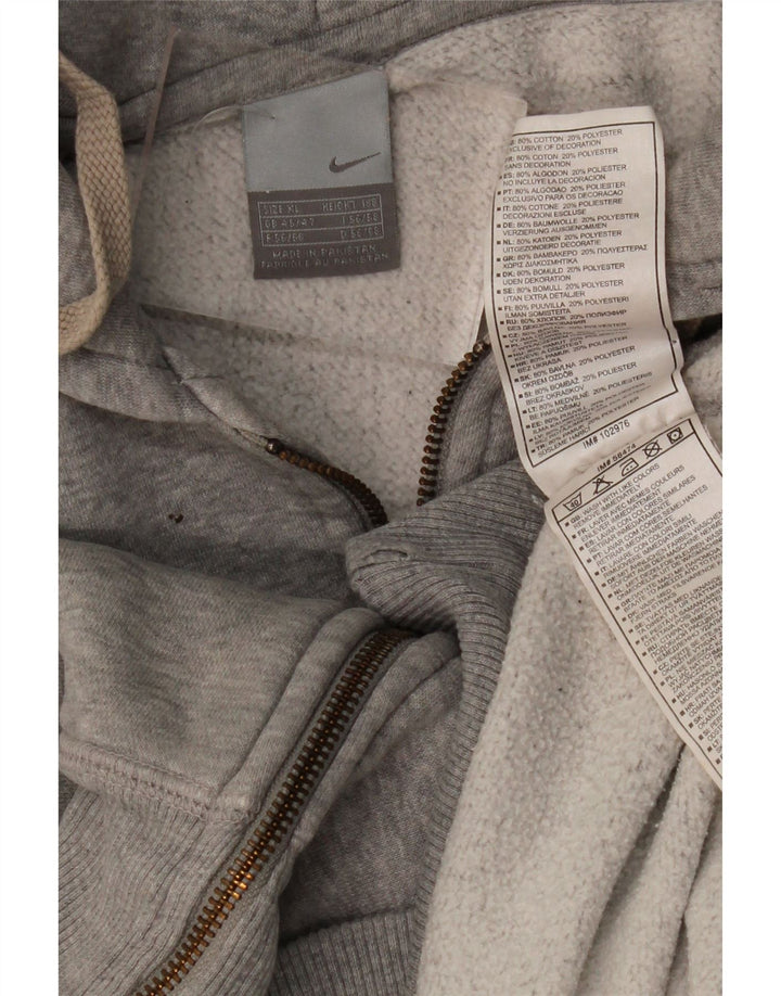 Felpa con cappuccio e zip NIKE da uomo XL in cotone grigio