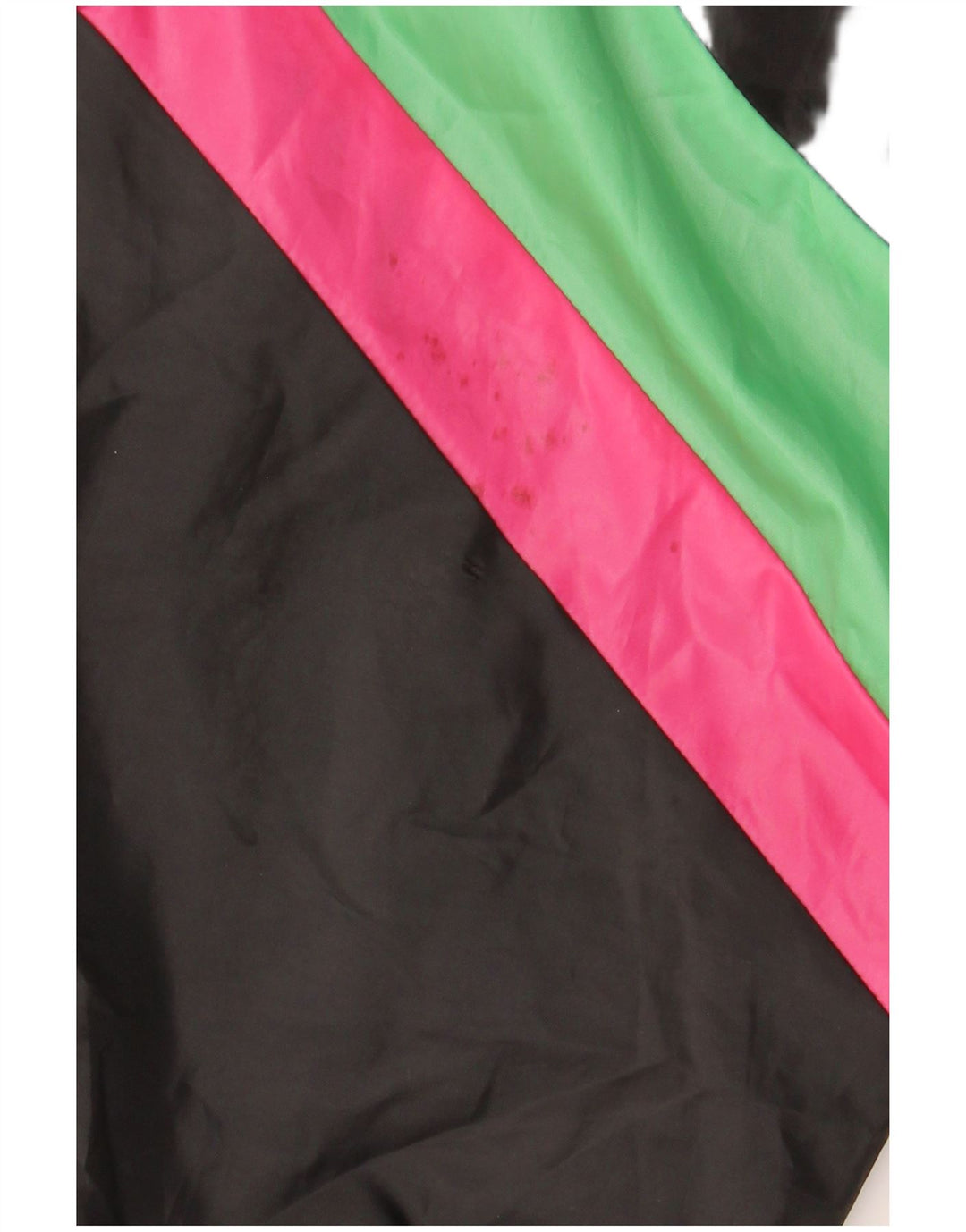 Giacca da ginnastica vintage da uomo XL in poliestere color block nero