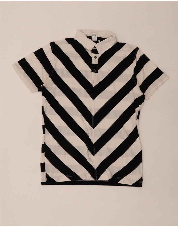 Polo da uomo Gant in cotone a righe bianche medie