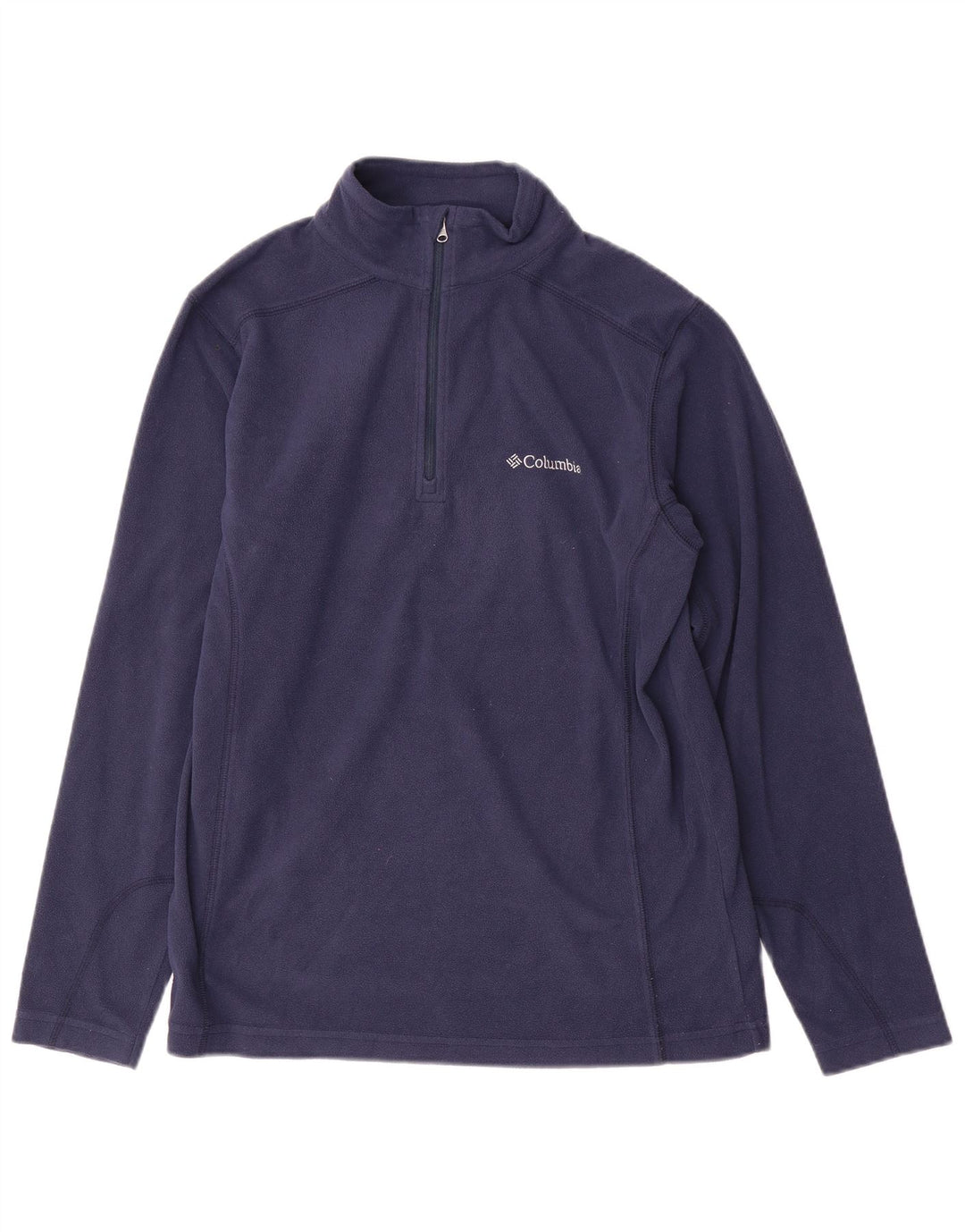 Maglione in pile da uomo Columbia con zip e collo piccolo in poliestere blu navy