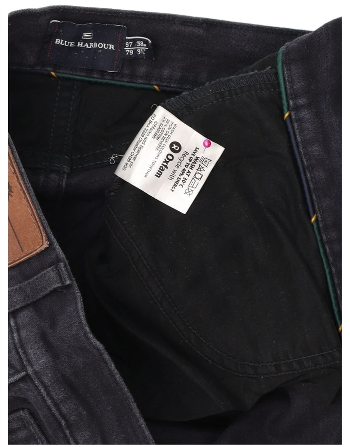 Jeans dritti da uomo Marks & Spencer Blue Harbour W38 L31 cotone blu navy